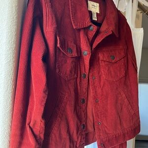 Corduroy burnt orange/red orange jacket